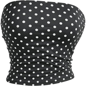 image:imageRoseSeek Womens Graphic Tube Top Letter Fruit Strapless Bandeau Y2K Going Out Summer Crop Tops StreetwearDots Black