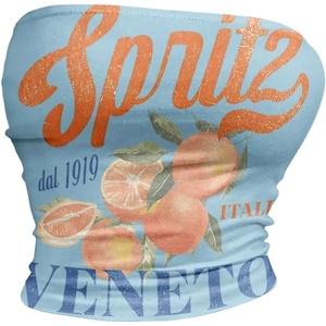 image:imageRoseSeek Womens Graphic Tube Top Letter Fruit Strapless Bandeau Y2K Going Out Summer Crop Tops StreetwearMulticolor Blue