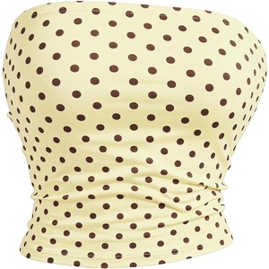 image:imageRoseSeek Womens Graphic Tube Top Letter Fruit Strapless Bandeau Y2K Going Out Summer Crop Tops StreetwearYellow Brown