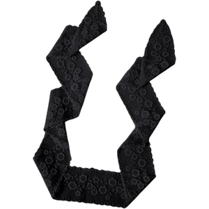 image:imageRoseSeek Womens Lace Sheer Mesh Waist Scarves Lightweight Thin Skinny Scarfs Shawl Fashion AccessoriesSolid Black