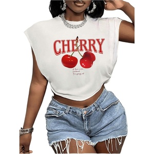image:imageRoseSeek Womens Plus Size Letter Car Graphic Tees Short Sleeve Crew Neck Crop Tops Summer T ShirtPure White