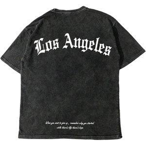 image:imageRoseSeek Mens Letter Graphic Tees Short Sleeve Crewneck Washed T Shirts Streetwear Drippy ClothesBlack
